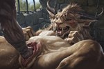 anthro duo female fisting gape genitals male male/female pussy hyperion charr felid feline mammal