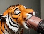 animal_genitalia animal_penis bodily_fluids braided_hair close-up deep_throat dripping ears_back equine_penis eyes_closed fellatio female feral fur genitals hair oral orange_body orange_fur penile penis pivoted_ears realistic_lighting saliva saliva_drip sex striped_body striped_fur stripes vein veiny_penis whiskers nnam_si3 felid mammal pantherine tiger hi_res