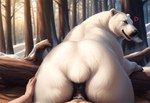 <3 anatomically_correct animal_genitalia animal_pussy anus bestiality black_perineum blue_eyes breath claws detailed_eyes detailed_fur duo female female_on_human female_on_top female_penetrated feral feral_penetrated first_person_view forest from_behind_position fur genitals hand_on_hip human_on_feral human_penetrating human_penetrating_female human_penetrating_feral human_pov interspecies looking_at_viewer looking_back looking_back_at_viewer male male/female male_on_feral male_penetrating male_penetrating_female male_penetrating_feral on_top penetration perineum plant pussy sex smile snow tree ursine_pussy vaginal vaginal_penetration white_body white_fur polar_(director) human mammal polar_bear ursid ursine detailed hi_res