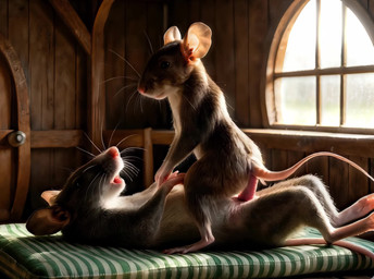 4_fingers ambiguous_penetration anal brown_body brown_fur duo female female_on_top fingers fur genitals inside male male/female mattress mouse_ears mouse_tail on_top penetration penis pink_nose realistic realistic_fur realistic_lighting romantic romantic_couple semi-anthro sex whiskers zabern mammal mouse murid murine rodent animated hi_res short_playtime webm