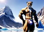 abs abs_muscles anthro bara bulge clothing flexing flexing_bicep flexing_biceps male mountains muscular muscular_male navel pecs realism realistic solo thong underwear kludgecopter_(director) cougar felid feline mammal mountain_lion animated hi_res webm