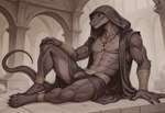 anklet anthro bottomwear bracelet bulge clothed clothing genital_outline hood jewelry light living_tail loincloth male markings multicolored_body necklace penis_outline presenting serpentine snake_snout snake_tail solo solo_focus tribal tribal_clothing tribal_jewelry two_tone_body unusual_anatomy unusual_tail aithayi cobra reptile scalie snake 2025 2:3 colorful detailed digital_media_(artwork) hi_res lighting shaded signature soft_shading story watermark widescreen