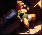 animal_crossing anthro bedding bedroom bedroom_eyes breasts canid canine canis cleavage cleavage_overflow clothed clothing domestic_dog female fur hi_res isabelle_(animal_crossing) kyxsoon looking_at_viewer mammal mostly_nude narrowed_eyes pose seductive shih_tzu skimpy smile solo spots spotted_body spotted_fur toy_dog