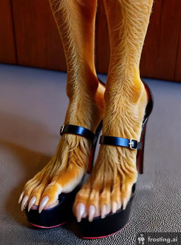 5_toes anthro carpet claw_nails claws clothing digitigrade feet female foot_focus footwear fur furniture high_heels inside solo standing tan_body tan_fur toe_claws toes white_body white_claws white_fur krimsonking canid canine fox humanoid mammal 3rd_party_watermark animated watermark webm