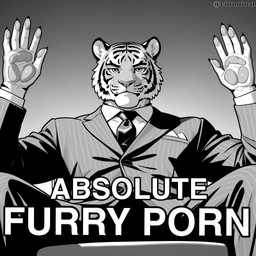 andromorph anthro black_tie_(suit) clothing coat fur intersex male markings pawpads solo striped_body striped_fur striped_markings stripes suit topwear vianaiart meme_2026 felid humanoid mammal pantherine tiger absurd_res hi_res meme monochrome