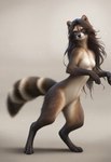 4_toes ai_tagging_(redrocket) anthro black_nose breasts brown_body brown_fur brown_hair claws digitigrade featureless_breasts featureless_crotch feet female fur golden_eyes hair long_hair looking_at_viewer markings nude paws pinup pose ring_(marking) semi-anthro simple_background smile solo standing striped_markings striped_tail stripes tail tail_markings tasteful_nudity toes tuft whiskers white_body white_fur yellow_eyes director_crashbandit felid hybrid mammal procyonid raccoon digital_media_(artwork) hi_res novelai