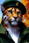 anthro blue_eyes clothing felid feline fur hat headgear headwear male mammal pantherine solo stripes tiger ty white_body white_fur yellow_body yellow_fur