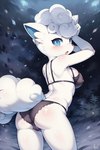 alolan_form alolan_vulpix anthro big_breasts blush breasts canid canine clothing digital_media_(artwork) female fox fur genitals hair hi_res looking_at_viewer mammal nintendo nipples pokemon pokemon_(species) portrait pussy regional_form_(pokemon) shinyluxio solo video_games white_body white_fur