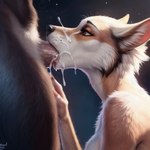 anthro bodily_fluids canid cum cum_in_mouth cum_inside cum_on_face duo fellatio female genital_fluids lurktime_(director) male male/female mammal oral penile realistic sex