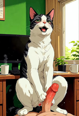 animal_genitalia animal_pussy anus bestiality bodily_fluids dripping duo female feral first_person_view fur genital_fluids genitals interspecies looking_at_viewer male male/female penile penis presenting pussy sex diddlier domestic_cat felid feline felis mammal animated hi_res short_playtime webm