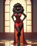 anthro breasts clothed clothing female fur glass hands_on_hips hooves light solo sunlight window wool_(fur) matt3985_(director) phazon bovid caprine mammal sheep hi_res