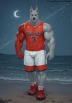 2025 anthro beach biceps big_biceps big_deltoids big_forearm_muscles big_muscles big_pecs big_trapezius big_triceps biped blue_clothing blue_topwear bottomwear broad_shoulders closed_smile clothed clothed_anthro clothed_male clothing cloud countershade_face countershade_neck countershade_skin countershade_torso countershading crossed_arms dall-e_3 dark_body dark_skin dark_sky day deltoids detailed_background feet fingernails footwear forearm_muscles front_view fur green_eyes green_pupils huge_biceps huge_deltoids huge_forearm_muscles huge_muscles huge_trapezius huge_triceps humanoid_feet humanoid_hands light light_body light_skin looking_at_viewer male manly moon moonlight multicolored_body multicolored_skin muscular muscular_anthro muscular_arms muscular_legs muscular_male nails outside pecs plant plantigrade pose pupils red_clothing red_shirt red_t-shirt red_topwear rock sand sea seaside shadow shirt shorts sky smile smiling_at_viewer solo standing t-shirt thick_neck toenails topwear trapezius triceps two_tone_body two_tone_skin water wave white_body white_countershading white_fur white_skin mugen_kuuhakuai canid canine canis dobermann domestic_dog mammal pinscher detailed digital_drawing_(artwork) digital_media_(artwork) full-length_portrait hi_res lighting portrait shaded