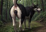 animal_genitalia animal_pussy anus canine_pussy female feral genitals pussy solo woods whizthesheepdog_(director) marley_(whizthesheepdog) canid canine canis domestic_dog husky mammal nordic_sled_dog spitz