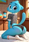 butt clothing female panties solo underwear suspicious_cat nicole_watterson domestic_cat felid feline felis mammal absurd_res hi_res