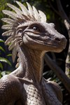 anthro breasts cleavage close-up clothed clothing feathered_crest feathers female head_crest looking_at_viewer proto_feathers scales slim solo solo_focus tan_body tan_scales canineluvr19 lizard reptile scalie absurd_res hi_res