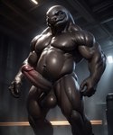 anthro balls big_balls big_penis bodily_fluids claws genital_fluids genitals humanoid_genitalia male male/male muscular muscular_male nude penis solo sweat vein veiny_penis mozhan alien humanoid mammal sangheili 3d_(artwork) digital_media_(artwork)