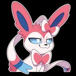 ambiguous_gender bow_ribbon feral fur grey_eyes pink_body pink_fur ribbons_(anatomy) simple_background smug solo solo_focus sticker transparent_background white_body white_fur orionbonnie eeveelution generation_6_pokemon pokemon_(species) sylveon alpha_channel