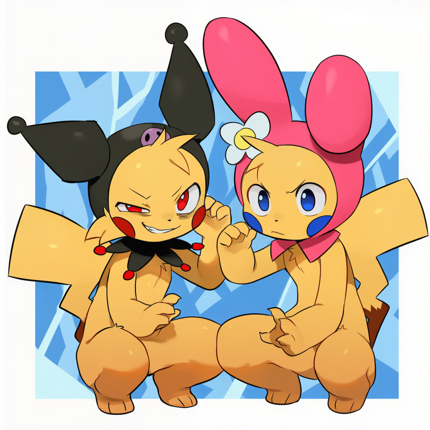 blue, kuromi, my melody, and red (nintendo and etc) directed by ratarang (director)
