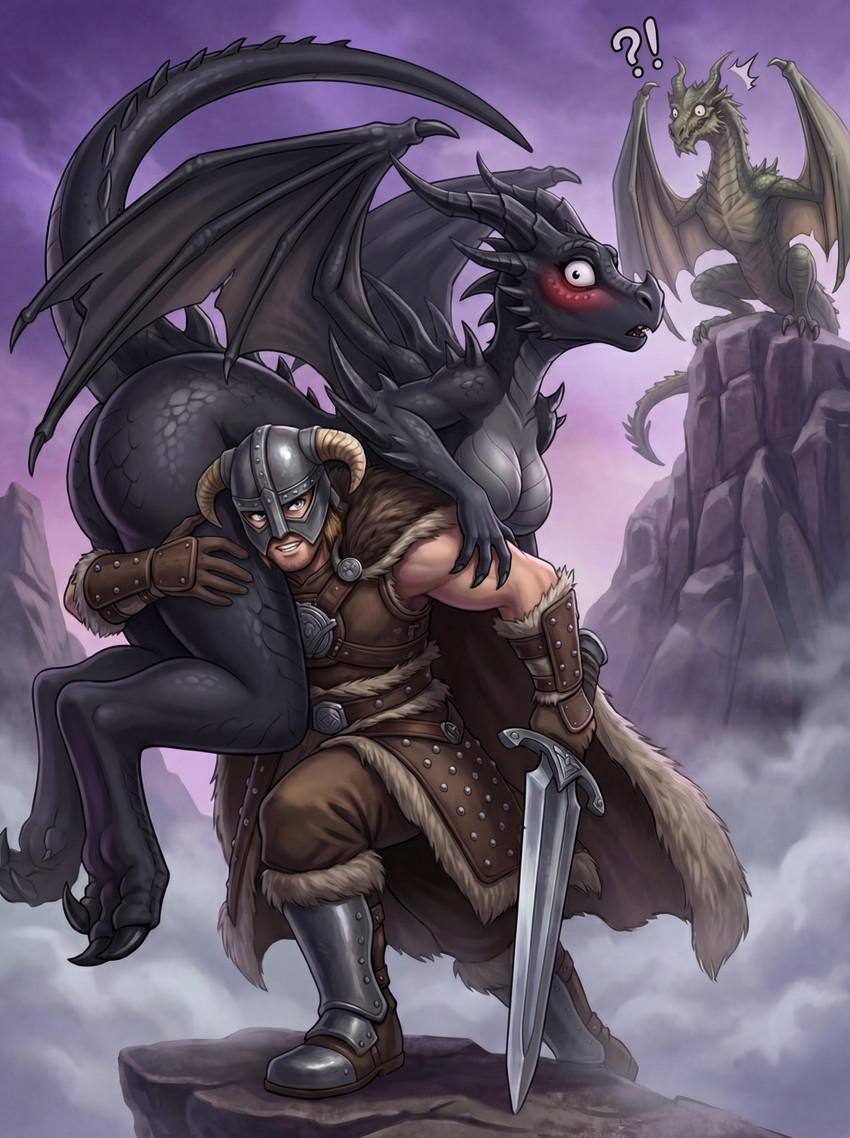 alduin, dovahkiin, and paarthurnax (bethesda softworks and etc) directed by sindra-gosa