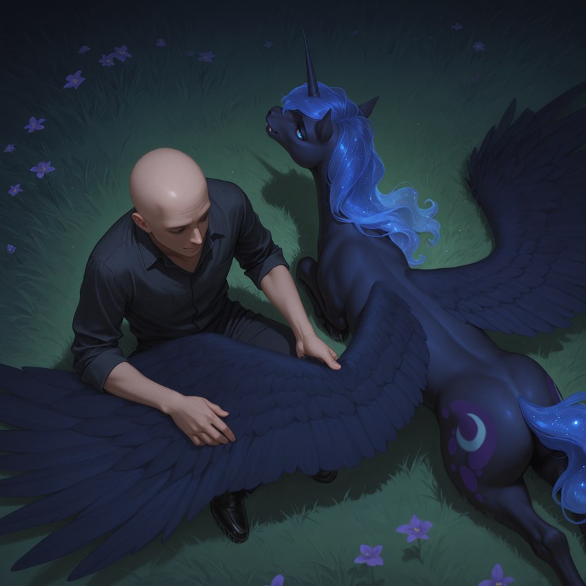 anon, nightmare moon, and princess luna (friendship is magic and etc) directed by degenstoic