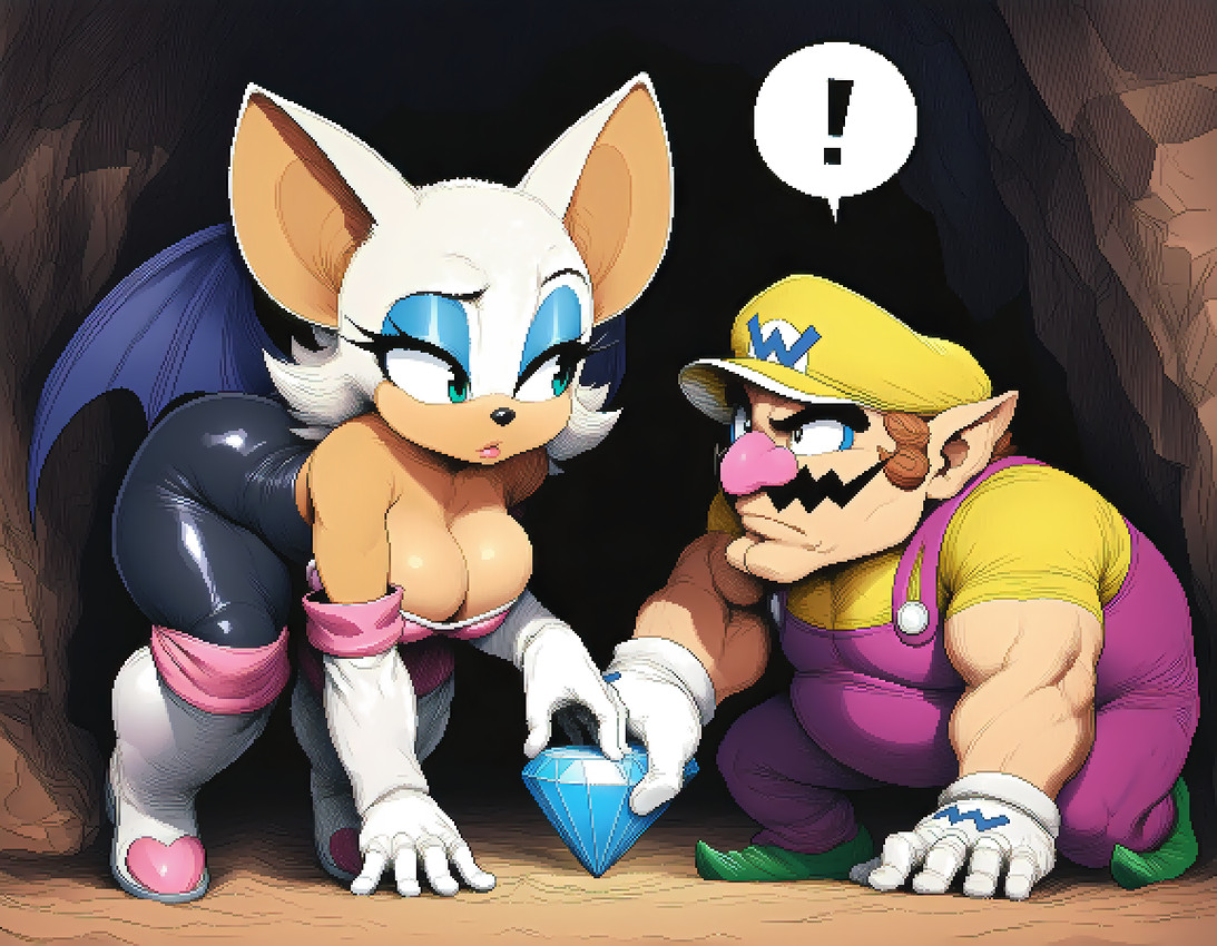 rouge the bat and wario (sonic the hedgehog (series) and etc) directed by anonymous director