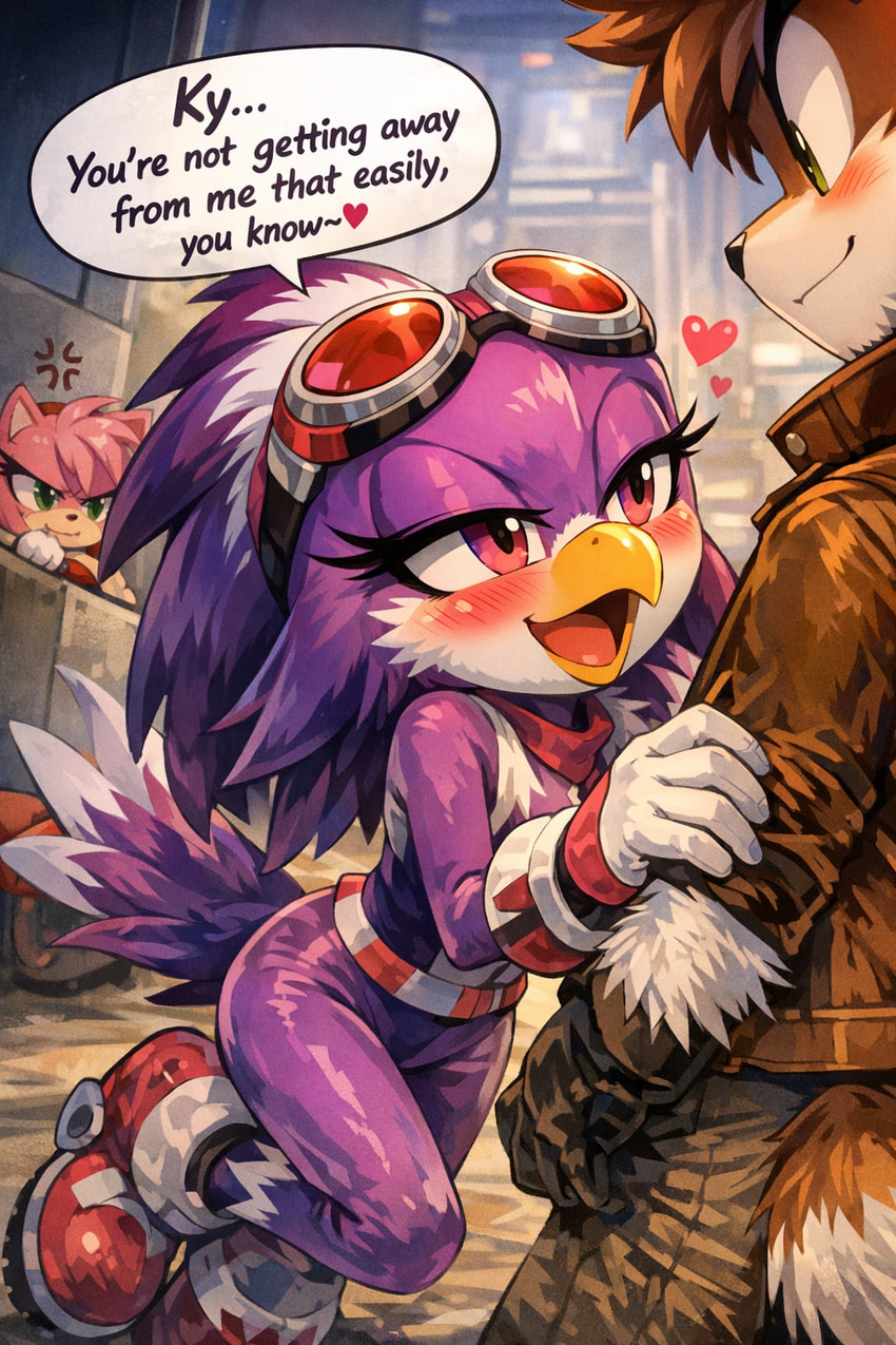 amy rose, kyler, and wave the swallow (sonic the hedgehog (series) and etc)