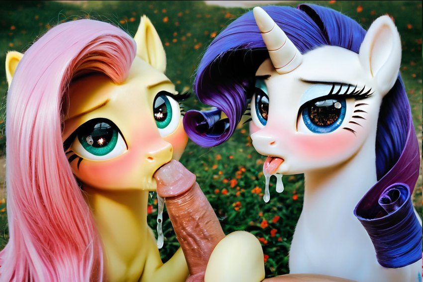 fluttershy and rarity directed by jelloponies