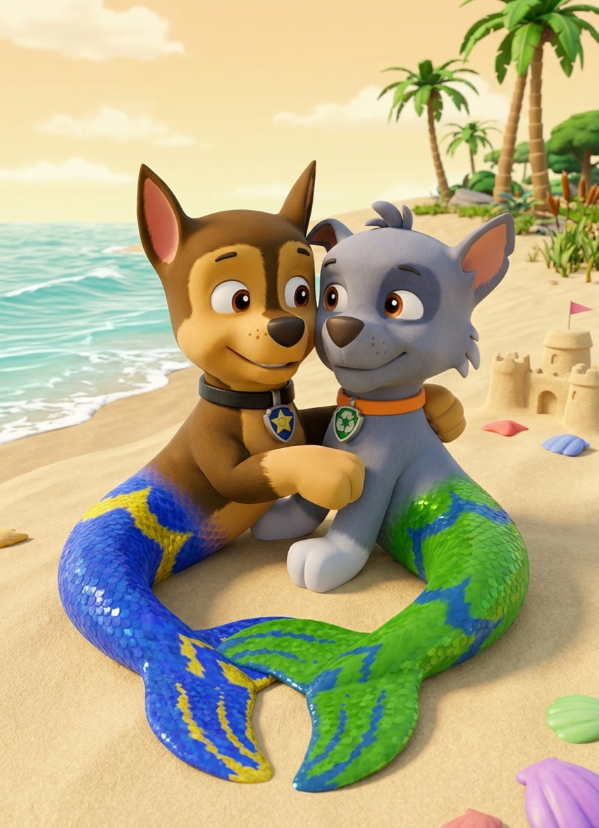 chase and rocky (paw patrol) directed by moriz