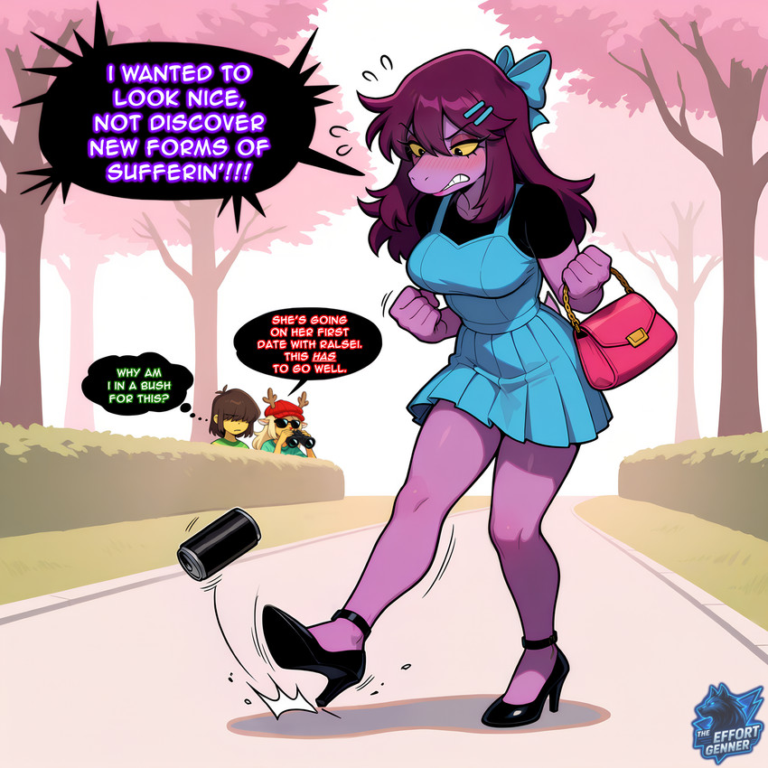 kris, noelle holiday, and susie (undertale (series) and etc) directed by thebigbradwulf