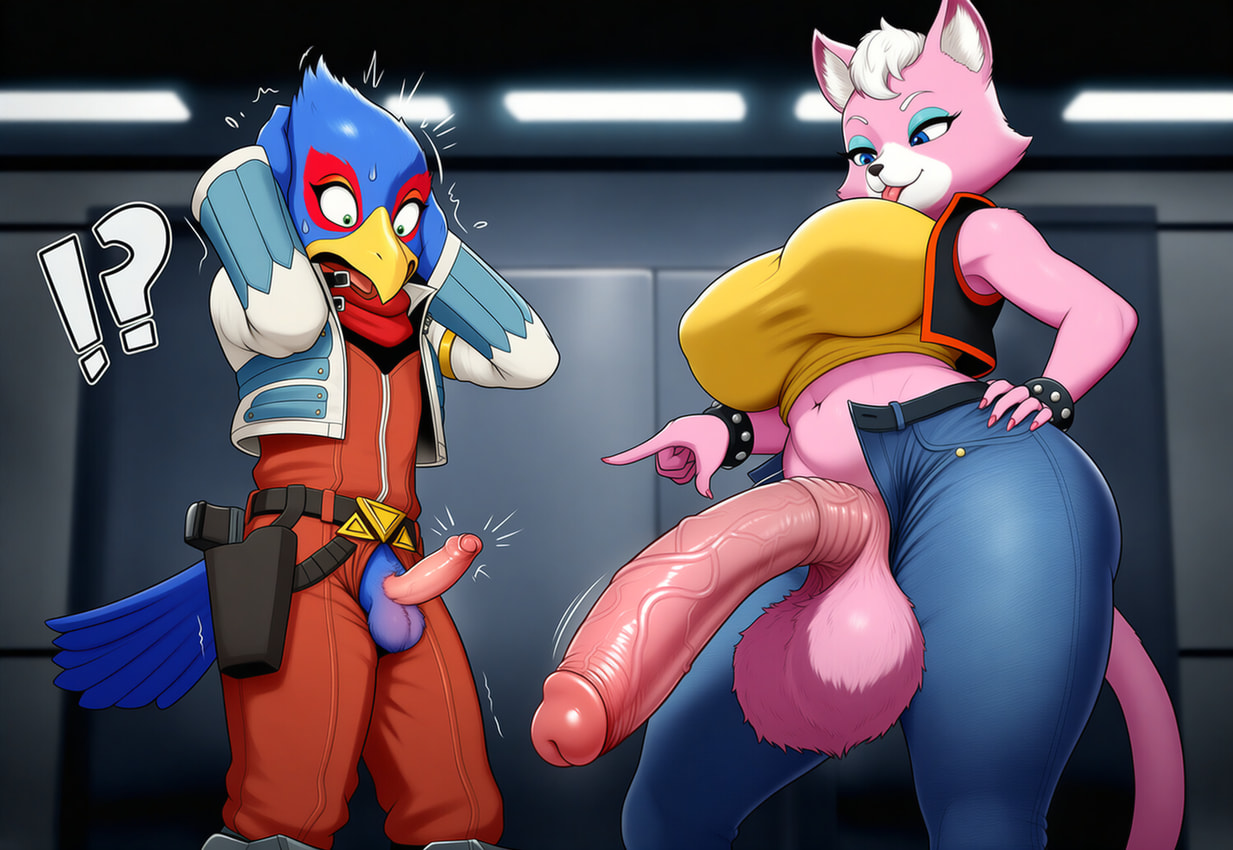 falco lombardi and katt monroe (nintendo and etc) directed by gridanon