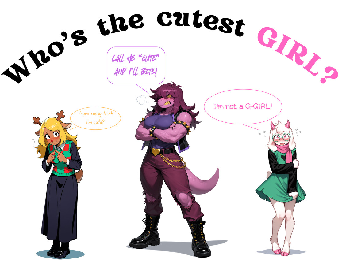 noelle holiday, ralsei, and susie (undertale (series) and etc) directed by gridanon