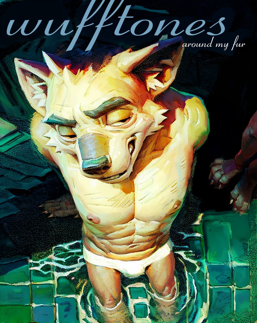 abs anthro bulge claws clothed clothing deftones digitigrade easyfluffv10-funneredition_(model) eyebrows foreshortening front_view grin high-angle_view inner_ear_fluff looking_away male narrowed_eyes naughty_face nipples parody partially_clothed partially_submerged pool poolside skimpy smile smirk solo speedo swimwear tuft white_clothing white_speedo white_swimwear imperialhorizon canid canine mammal hi_res