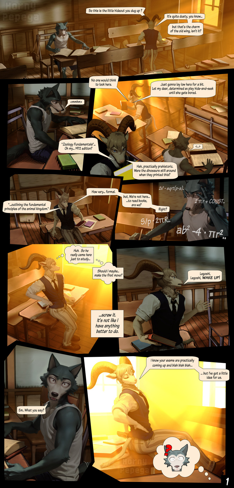 legoshi and pina (beastars) directed by horny pepega