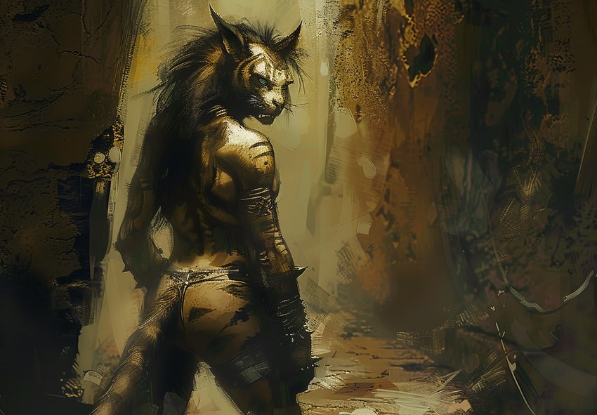 alley anthro clothed clothing dark female looking_at_viewer looking_back looking_back_at_viewer skimpy solo hyperion felid feline mammal