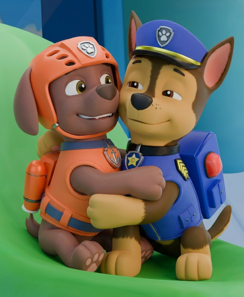 chase and zuma (paw patrol)
