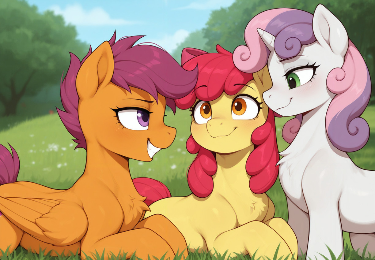 apple bloom, scootaloo, and sweetie belle (friendship is magic and etc) directed by raif ai