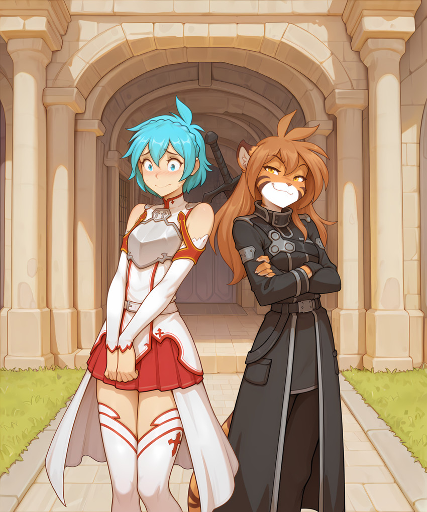 asuna yuuki, flora, kazuto kirigaya, and trace legacy (sword art online and etc) directed by anontk