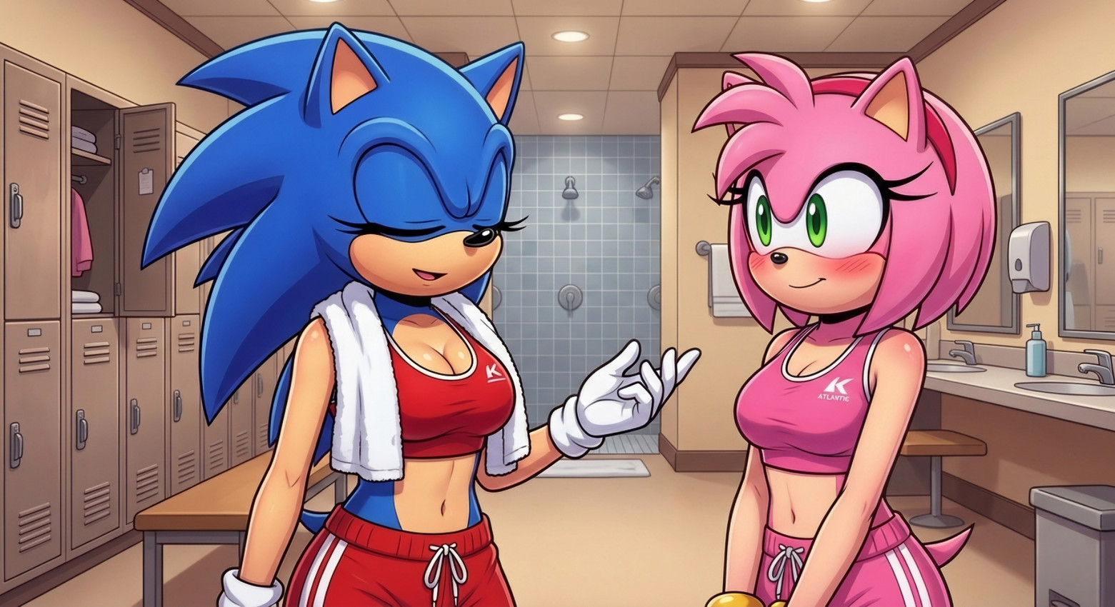 amy rose and sonic the hedgehog (sonic the hedgehog (series) and etc) directed by moriz