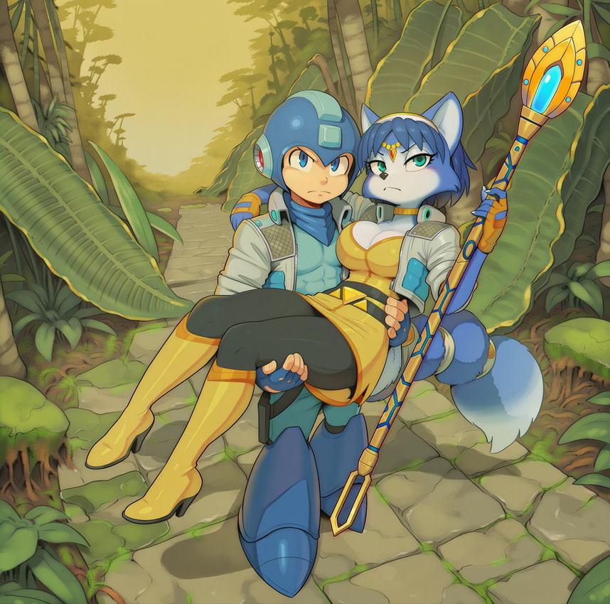 krystal and mega man (mega man (series) and etc) directed by anonymous director
