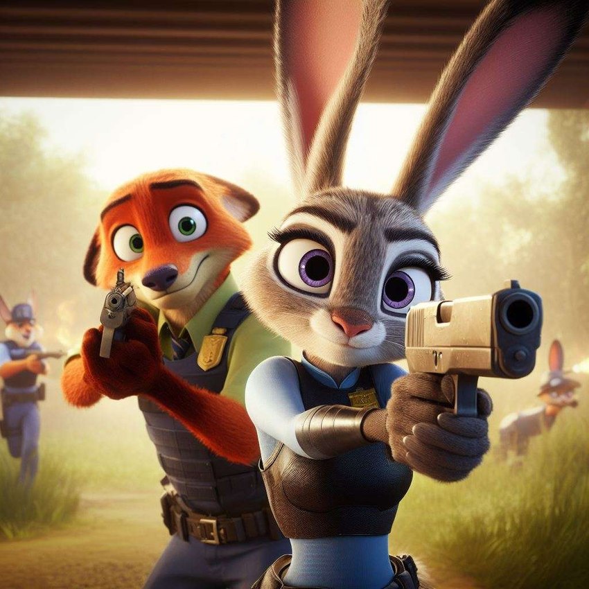 judy hopps and nick wilde directed by duolingo