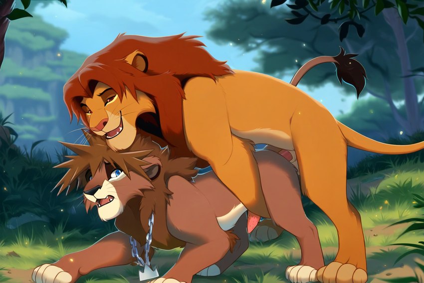 lion sora, simba, and sora directed by contextualcritters