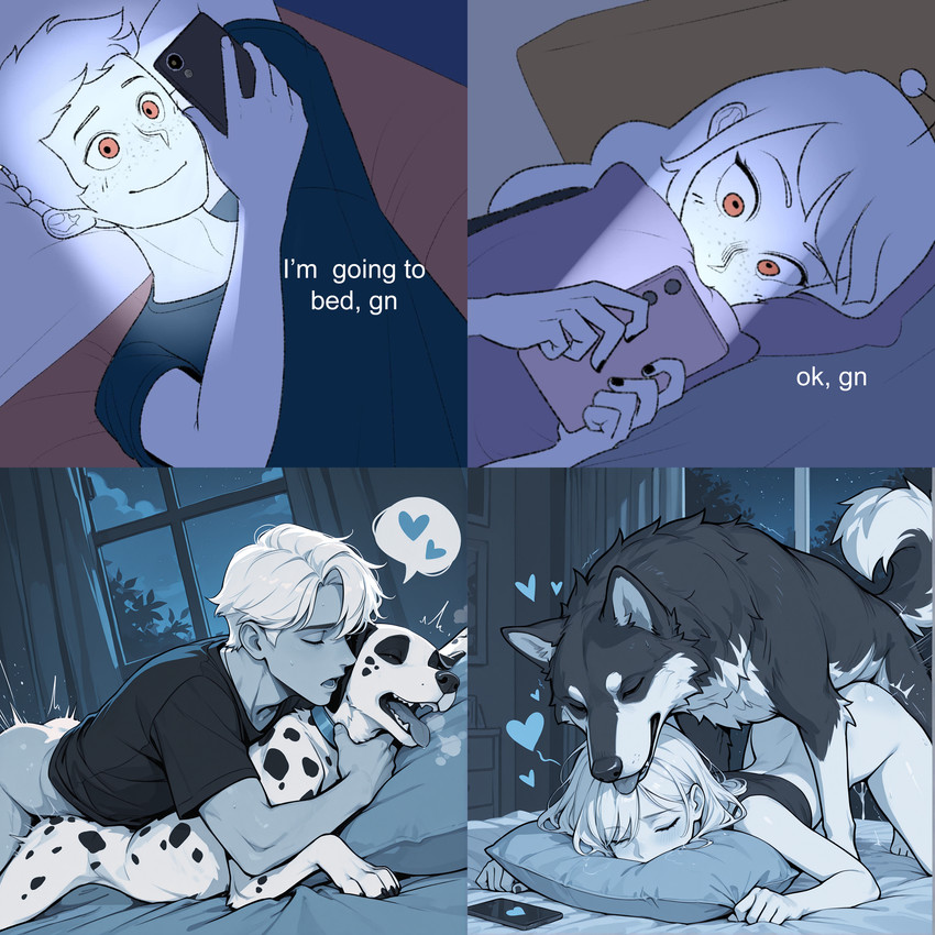 (couple texting in bed and etc) directed by neural bunny