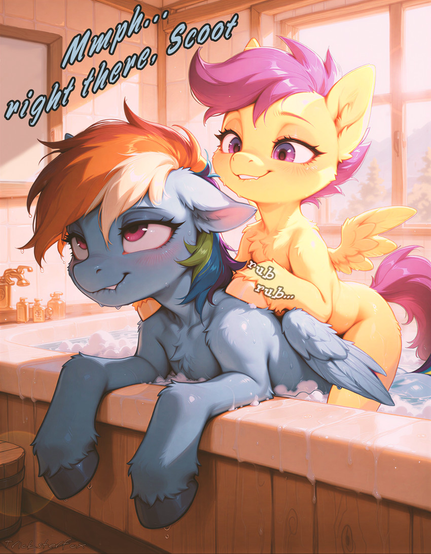rainbow dash and scootaloo (friendship is magic and etc) directed by tricksterfox