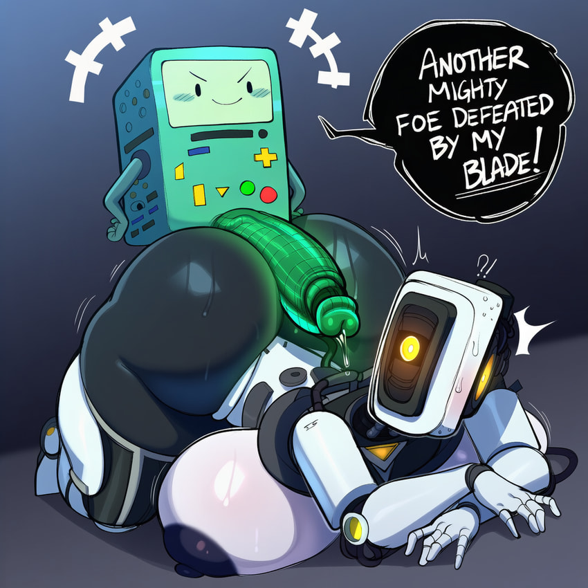 bmo and glados (portal (series) and etc) directed by hellsonger