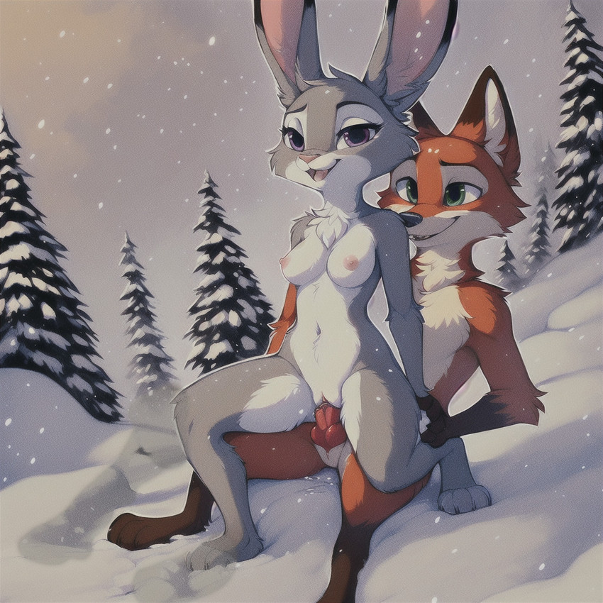 judy hopps and nick wilde (zootopia) directed by imageman