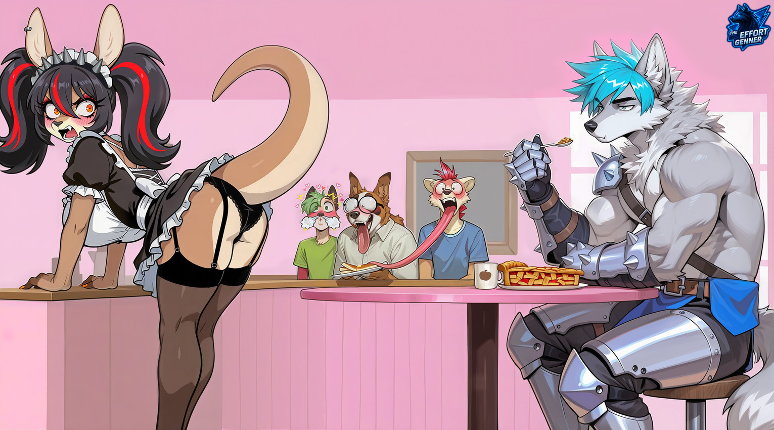 background character, brad wulf, and reina directed by thebigbradwulf