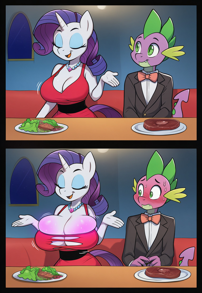 rarity and spike (friendship is magic and etc) directed by yasuhikonsfw