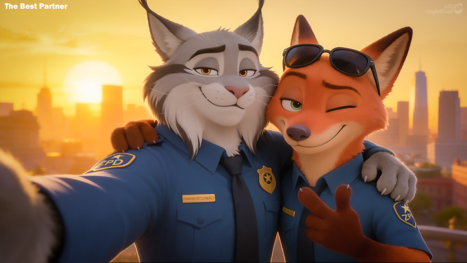 nick wilde and pawbert lynxley (zootopia and etc) directed by lingredcloud