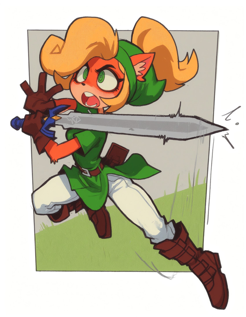 coco bandicoot and link (crash bandicoot (series) and etc) directed by anonymous director