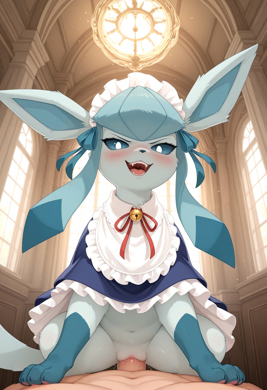 accessory bell bestiality blue_eyes blush bodily_fluids bow_ribbon clothed clothed_feral clothing duo fangs female female_on_human female_penetrated feral feral_penetrated first_person_view genital_fluids genitals hair_accessory hair_bow hair_ribbon human_on_feral human_penetrating human_penetrating_female human_penetrating_feral human_pov interspecies leaning leaning_forward looking_at_viewer low-angle_view maid_headdress maid_uniform male male/female male_on_feral male_penetrating male_penetrating_female male_penetrating_feral male_pov mansion naughty_face open_mouth penetrating_pov penetration penile penile_penetration penis penis_in_pussy pokephilia pussy ribbons sex solo_focus tea_party_style_glaceon uniform vaginal vaginal_penetration powerhead_(director) nintendo pokemon eeveelution generation_4_pokemon glaceon human mammal pokemon_(species) hi_res